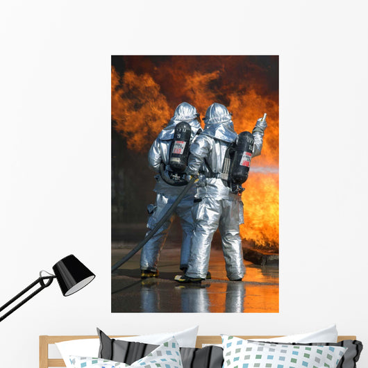Firefighter Fights Fire during Wall Decal