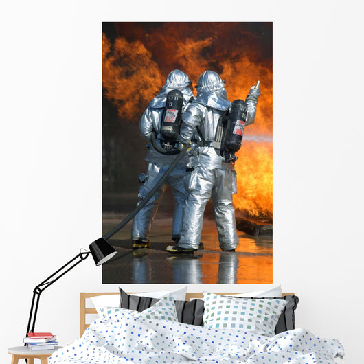 Firefighter Fights Fire during Wall Decal