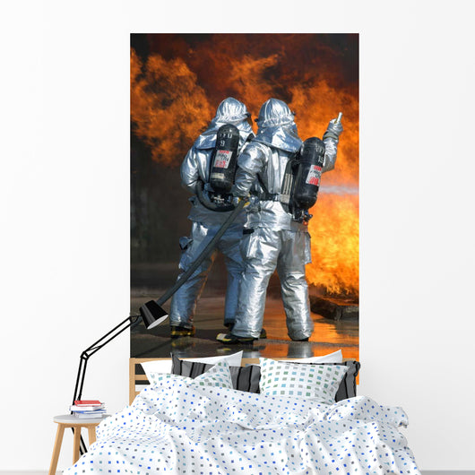 Firefighter Fights Fire during Wall Decal