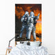 Firefighter Fights Fire during Wall Decal