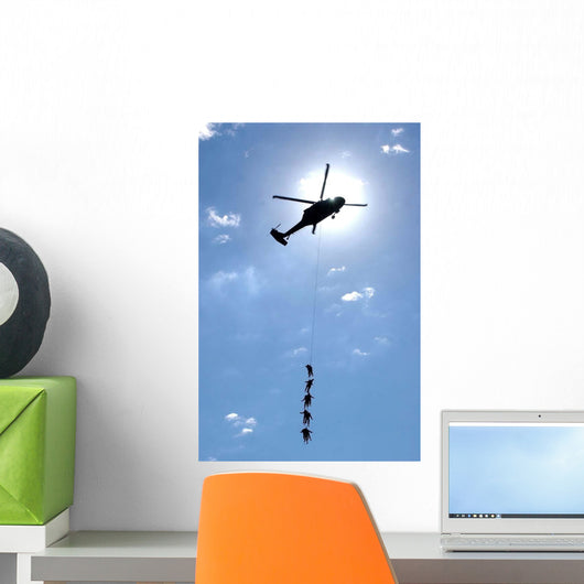 Soldiers and Airmen Hang Wall Decal