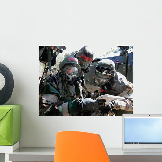Soldiers Check Their Airman's Wall Decal