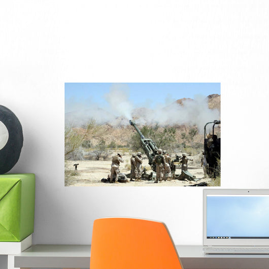 Marines Shoot 100-pound Rounds Wall Decal Design 2