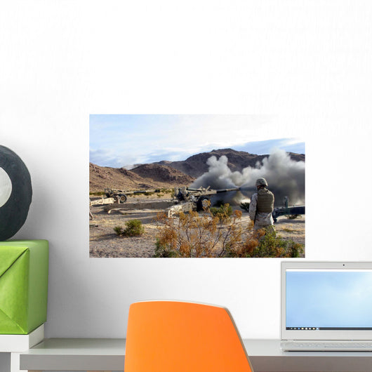 M198 Howitzer Fires 155-millimeter Wall Decal