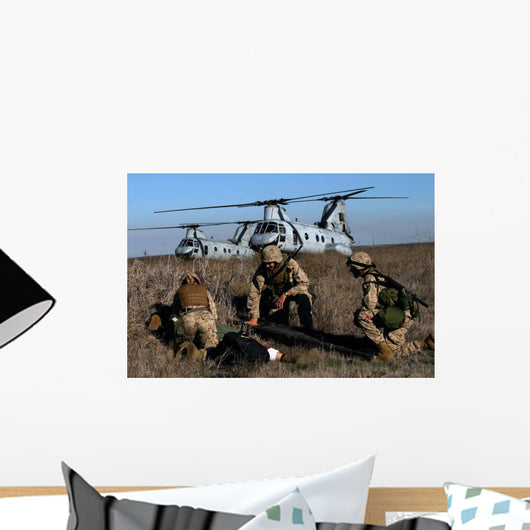 Marines and Sailors Being Wall Decal