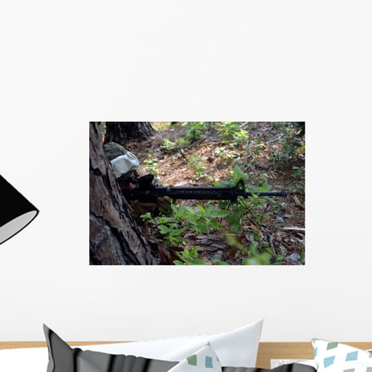 Marine Uses Tree for Wall Decal