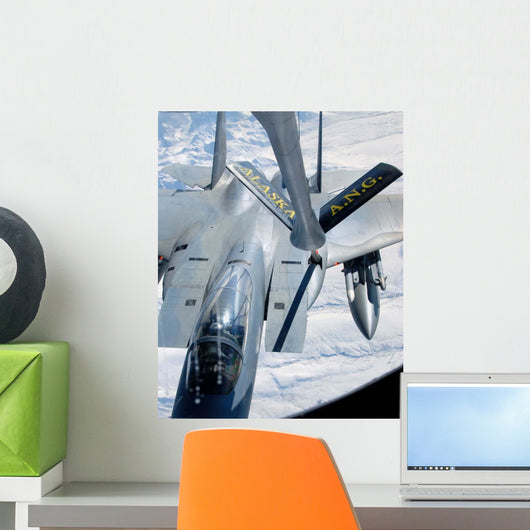 F-15 Eagle Refuels behind Wall Decal