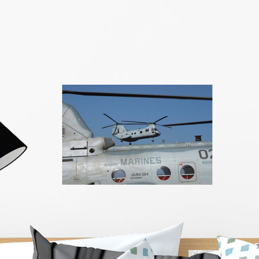 Us Marine Corps Ch-46 Wall Decal Design 2