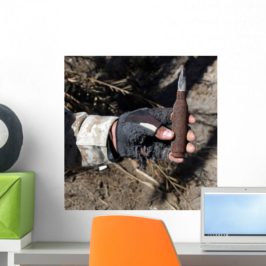 Engineer Displays Bullet Found Wall Decal