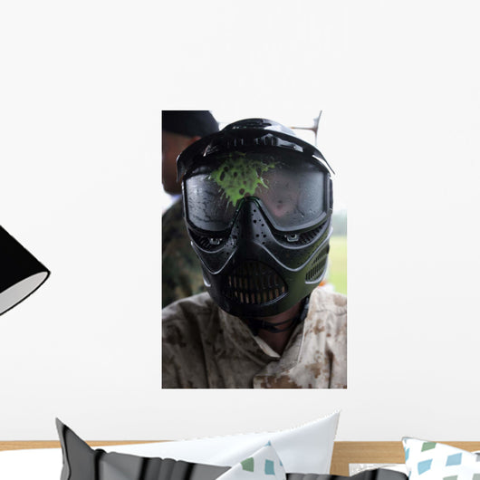 Paintball round Splattered Protective Wall Decal