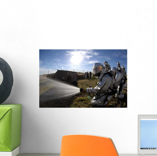 Firefighters Participate Fire Training Wall Decal