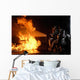Firefighters Extinguish Simulated Battery Wall Decal