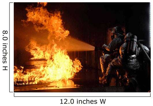 Firefighters Extinguish Simulated Battery Wall Decal