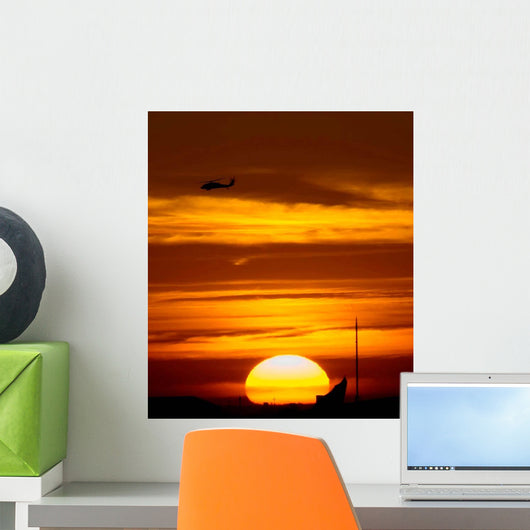 Uh-60 Black Hawk Helicopter Wall Decal
