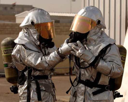 Iraqi Firefighter Double Checks Wall Decal