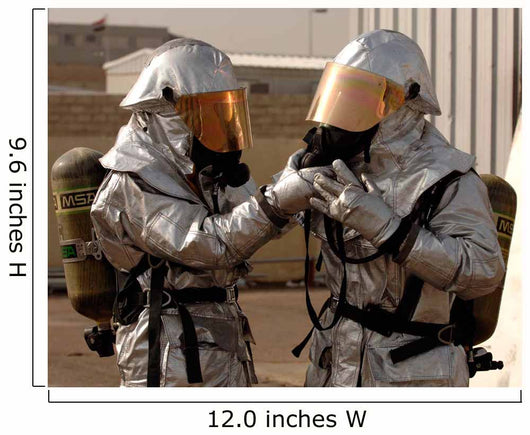 Iraqi Firefighter Double Checks Wall Decal