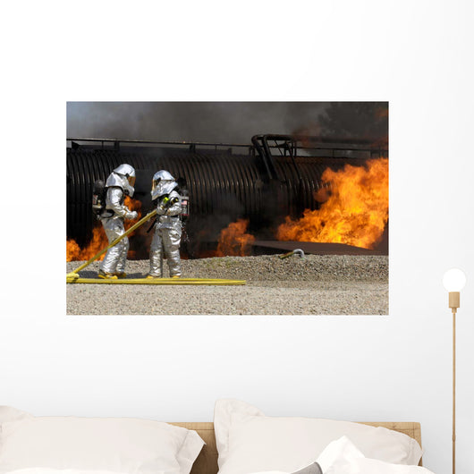 Firefighters Neutralize Live Fire Wall Decal