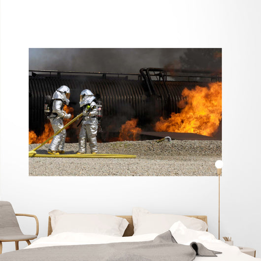 Firefighters Neutralize Live Fire Wall Decal