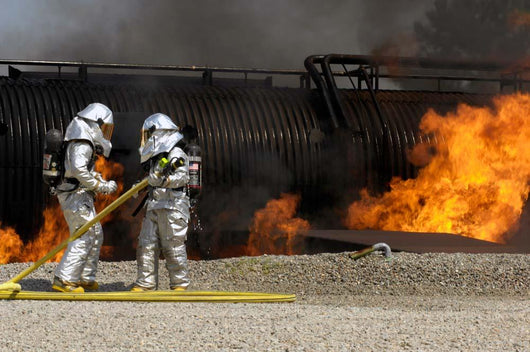 Firefighters Neutralize Live Fire Wall Decal