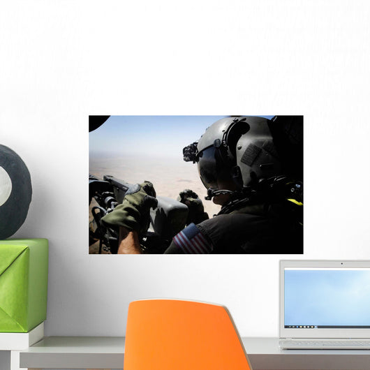 Soldier Provides Security Wall Decal