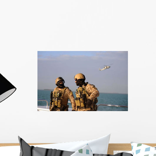Seals aboard Rigid-hull Inflatable Wall Decal