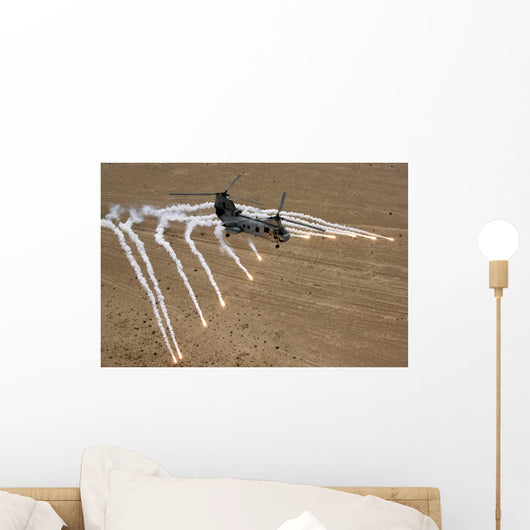 Us Marine Corps Ch-46 Wall Decal Design 3