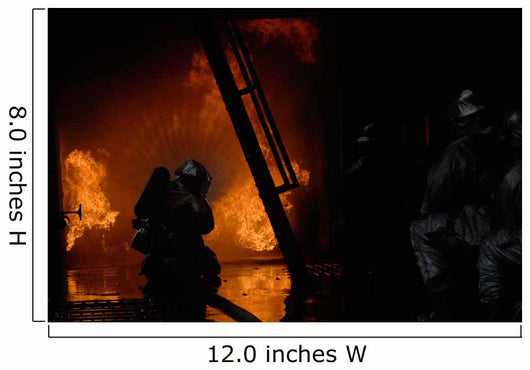 Firefighters Extinguish Simulated Cargo Wall Decal Design 4