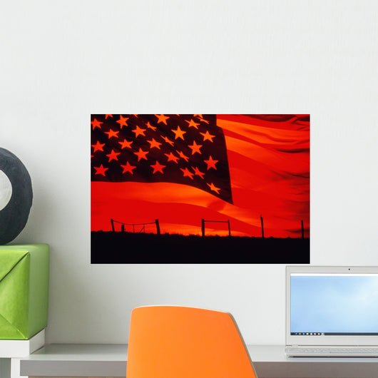 Digital Composite American Flag Wall Decal