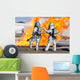 Firefighters Battle Simulated Fire Wall Decal