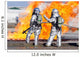 Firefighters Battle Simulated Fire Wall Decal