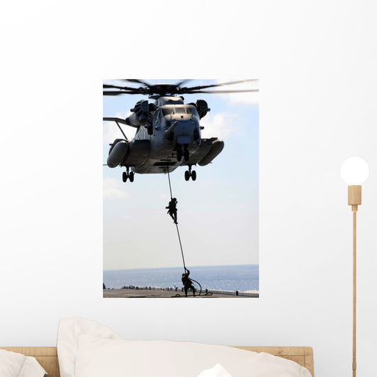 Marines Rappel from Ch-53e Wall Decal