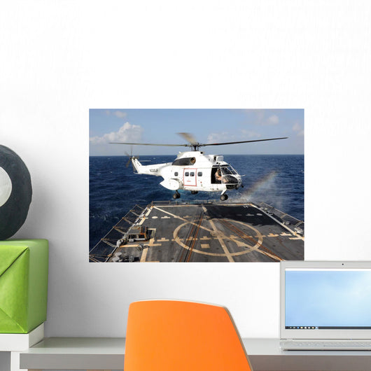 Helicopter Lands aboard Arleigh Wall Decal