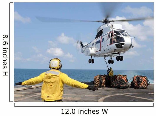 Sailors Attempt to Attach Wall Decal