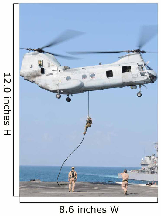 Soldiers Fast Rope from Wall Decal