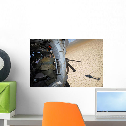 Aerial Gunner Scans Terrain Wall Decal Design 2
