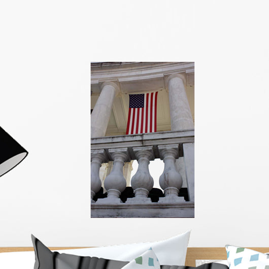 American Flags Hang Amphitheatre Wall Decal