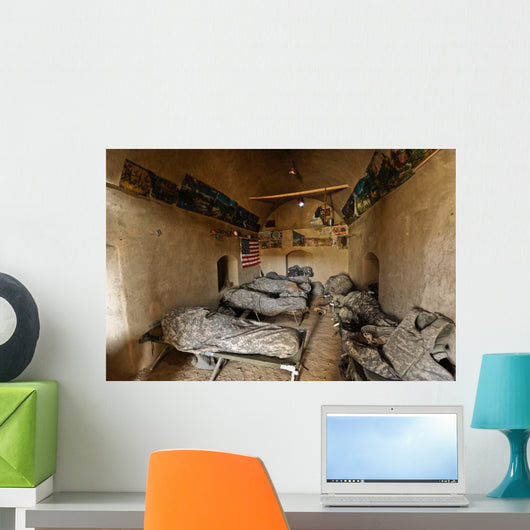 Us Soldiers Sleep Abandoned Wall Decal