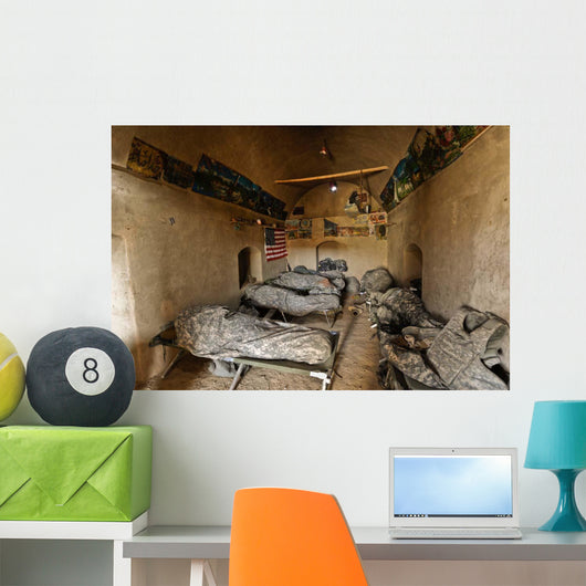 Us Soldiers Sleep Abandoned Wall Decal