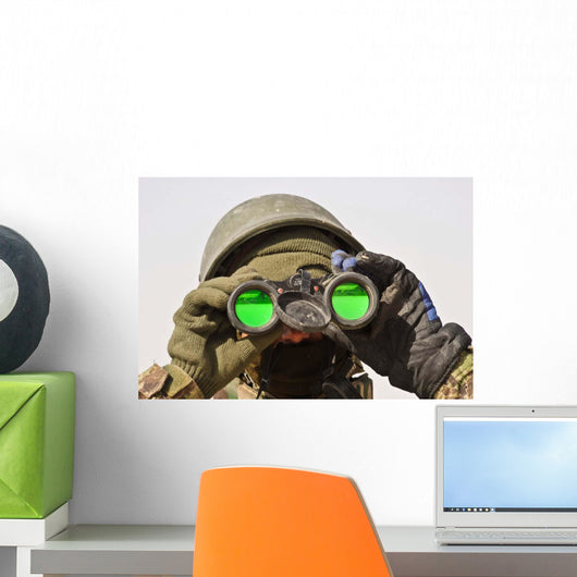 Afghan Soldier Scans Horizon Wall Decal