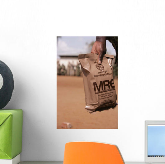 Solider with Armed Forces Wall Decal