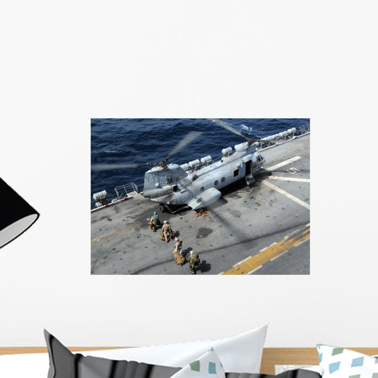 Us Marines Board Ch-46 Wall Decal