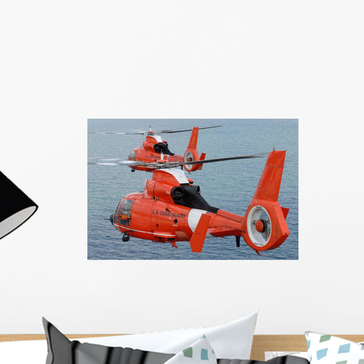 Two Coast Guard Hh-65c Wall Decal