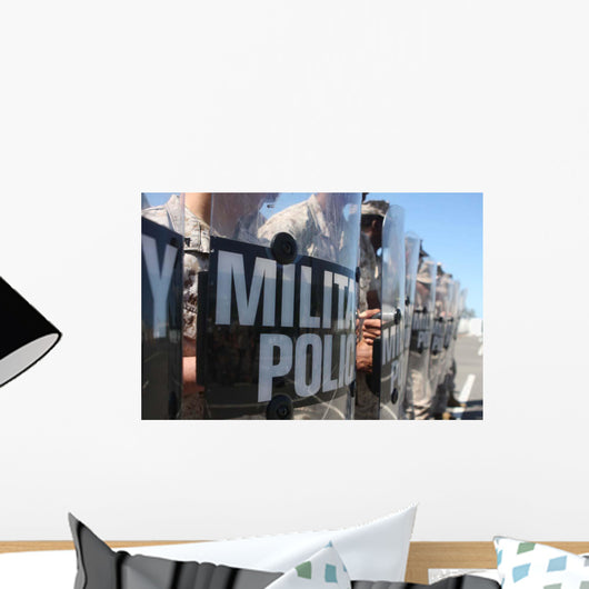 Close-up Marines Holding Riot Wall Decal