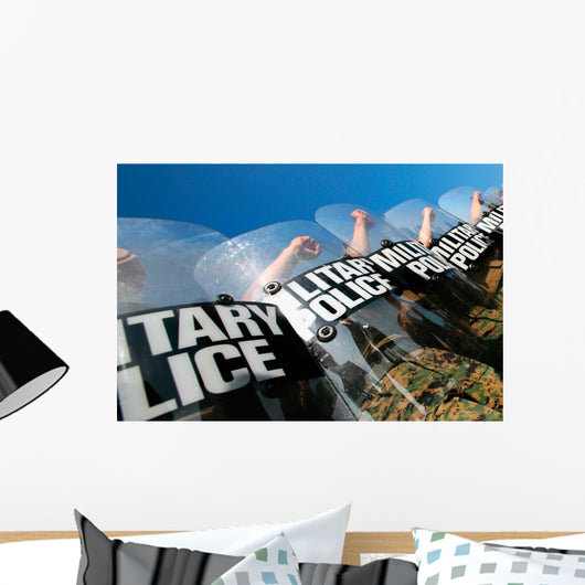 Marines Practice Riot Control Wall Decal