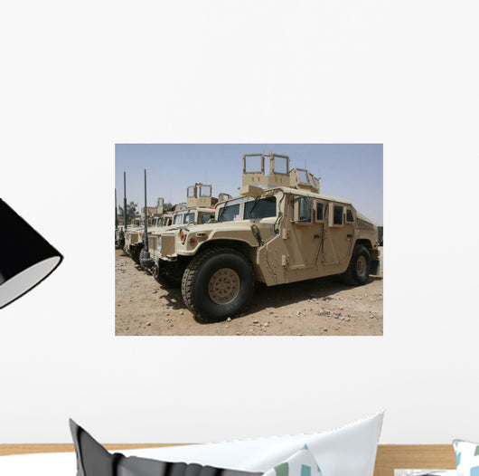 Row Humvees from Task Wall Decal