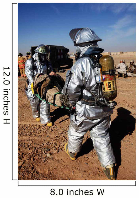 Firefighters Move Casualty to Wall Decal