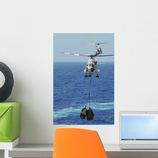 Two Sa-330 Puma Helicopters Wall Decal
