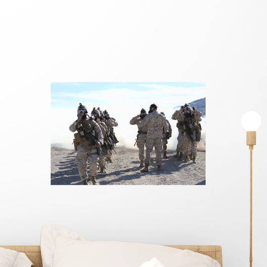 Marines and Sailors Participate Wall Decal Design 1
