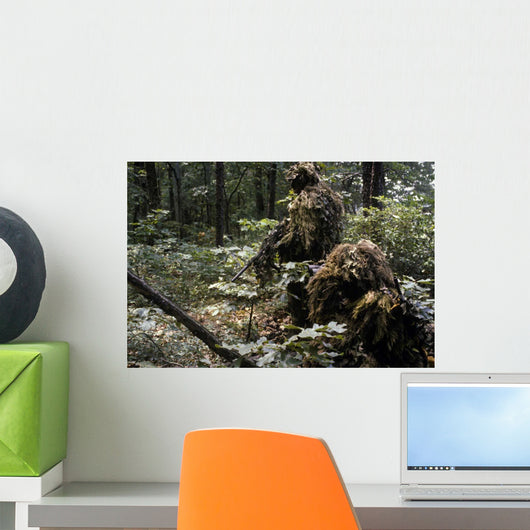 Marine Sniper Team Wearing Wall Decal
