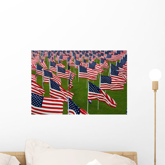 Abundance American Flags Wall Decal
